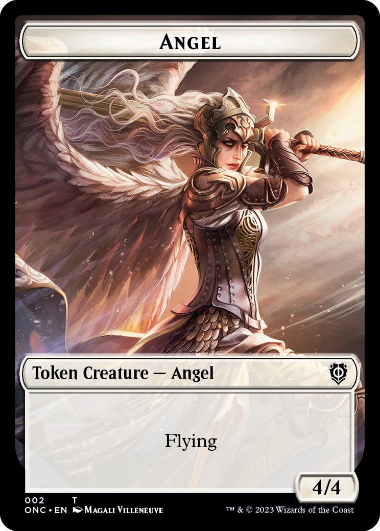 Soldier (007) // Angel Double-Sided Token [Phyrexia: All Will Be One Commander Tokens] | Yard's Games Ltd