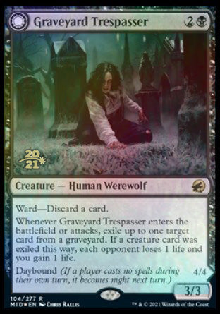 Graveyard Trespasser // Graveyard Glutton [Innistrad: Midnight Hunt Prerelease Promos] | Yard's Games Ltd