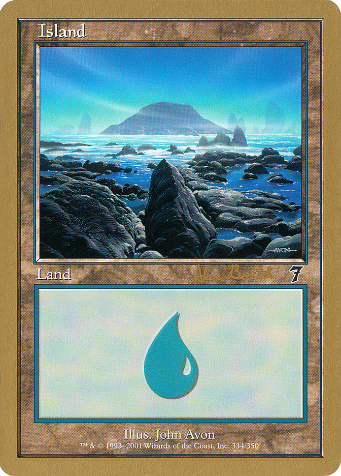 Island (ab334) (Alex Borteh) [World Championship Decks 2001] | Yard's Games Ltd