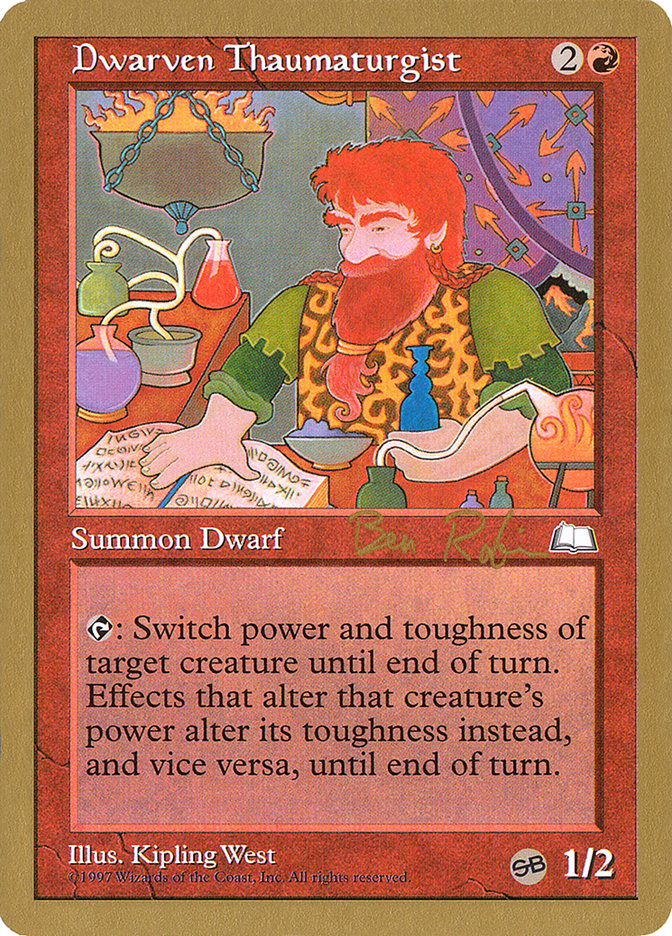 Dwarven Thaumaturgist (Ben Rubin) (SB) [World Championship Decks 1998] | Yard's Games Ltd