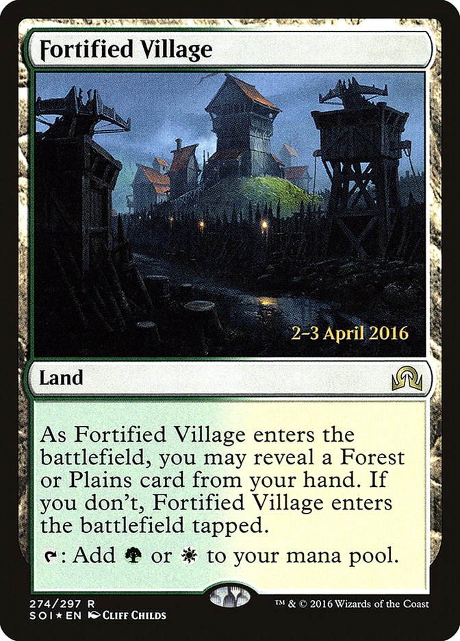 Fortified Village [Shadows over Innistrad Prerelease Promos] | Yard's Games Ltd