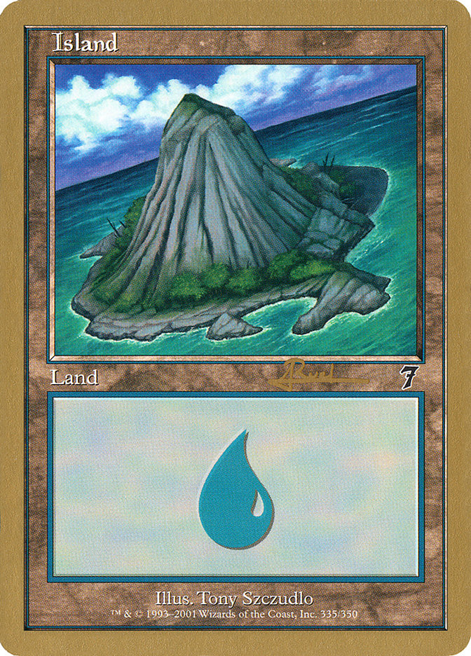 Island (ar335) (Antoine Ruel) [World Championship Decks 2001] | Yard's Games Ltd