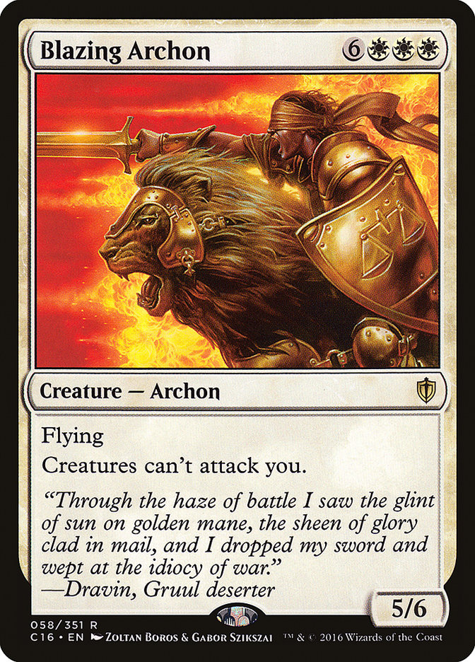 Blazing Archon [Commander 2016] | Yard's Games Ltd