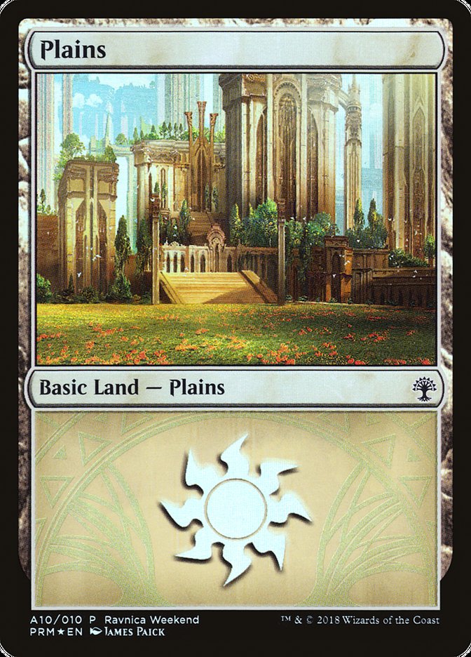 Plains (A10) [Ravnica Allegiance Ravnica Weekend] | Yard's Games Ltd