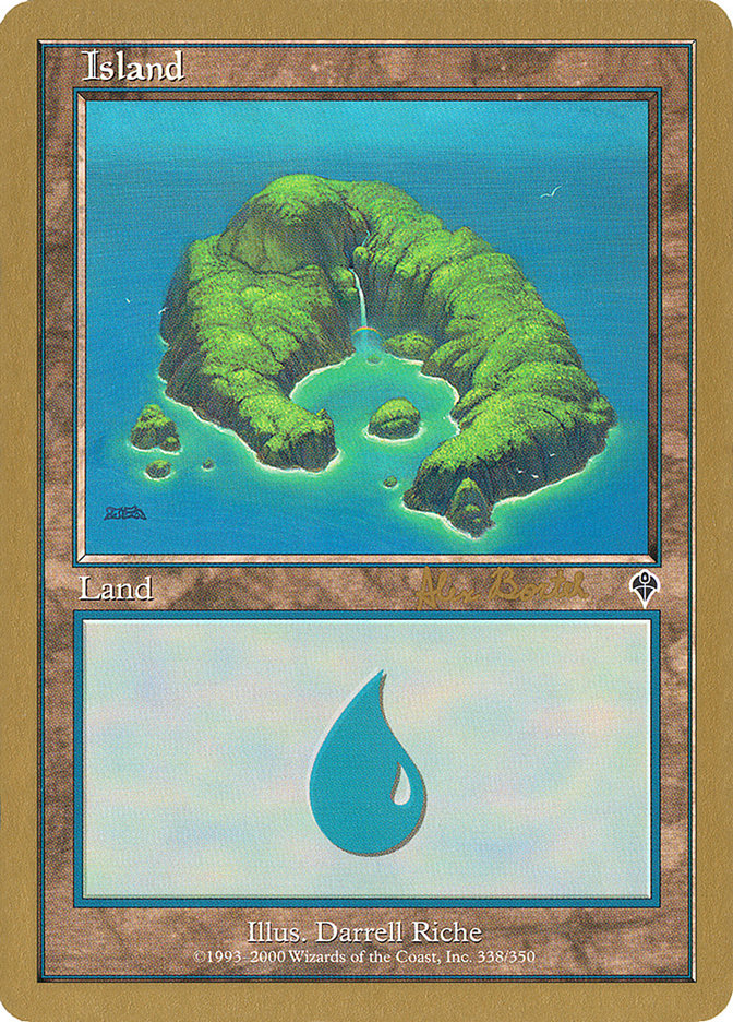 Island (ab338) (Alex Borteh) [World Championship Decks 2001] | Yard's Games Ltd