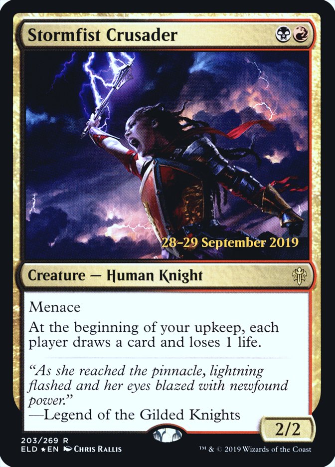 Stormfist Crusader [Throne of Eldraine Prerelease Promos] | Yard's Games Ltd