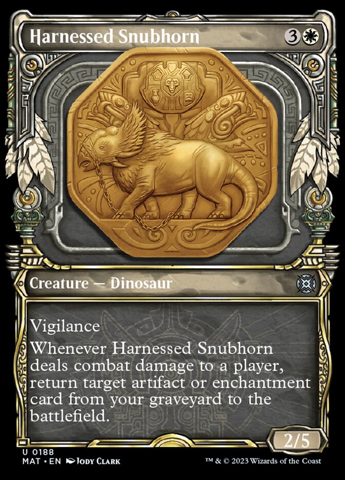 Harnessed Snubhorn (Showcase Halo Foil) [March of the Machine: The Aftermath] | Yard's Games Ltd