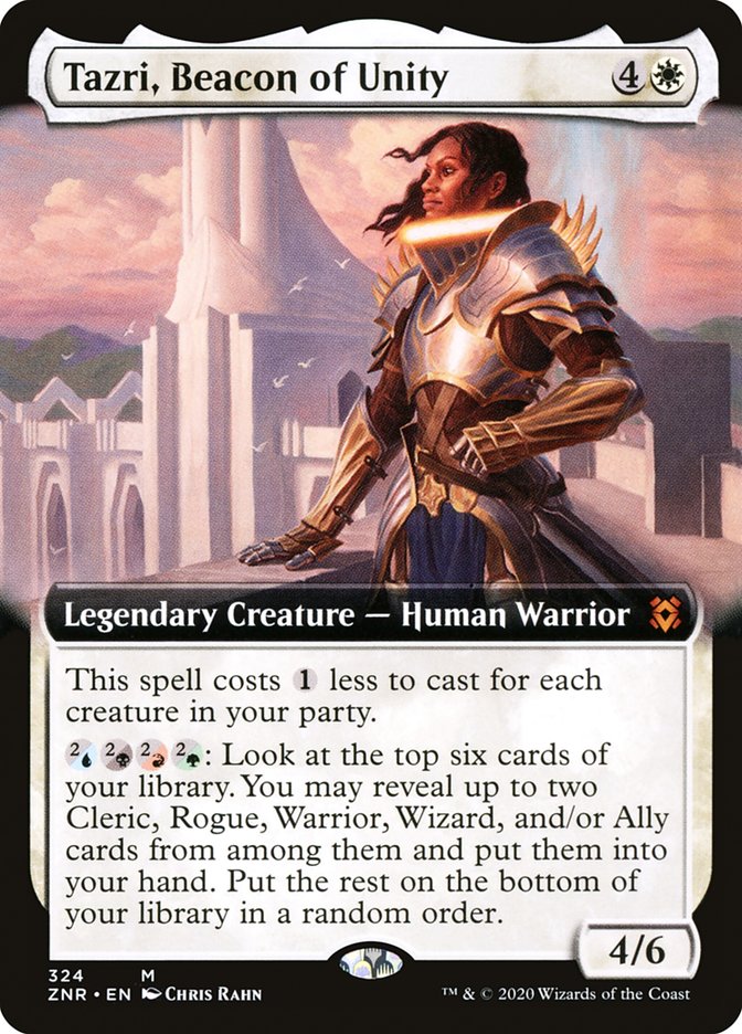 Tazri, Beacon of Unity (Extended Art) [Zendikar Rising] | Yard's Games Ltd