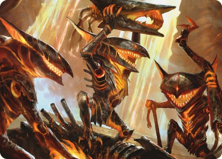 Gleeful Demolition Art Card [Phyrexia: All Will Be One Art Series] | Yard's Games Ltd