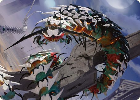 Atraxa's Skitterfang Art Card [Phyrexia: All Will Be One Art Series] | Yard's Games Ltd