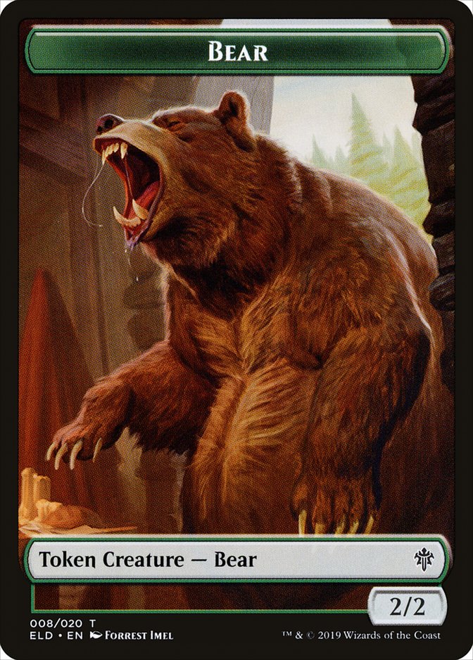 Bear Token [Throne of Eldraine Tokens] | Yard's Games Ltd