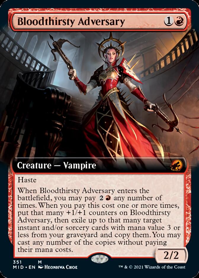 Bloodthirsty Adversary (Extended Art) [Innistrad: Midnight Hunt] | Yard's Games Ltd