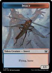 Soldier // Insect Double-Sided Token [March of the Machine Commander Tokens] | Yard's Games Ltd