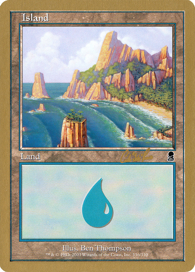 Island (cr336) (Carlos Romao) [World Championship Decks 2002] | Yard's Games Ltd