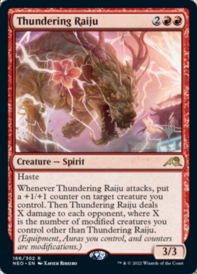 Thundering Raiju (Promo Pack) [Kamigawa: Neon Dynasty Promos] | Yard's Games Ltd