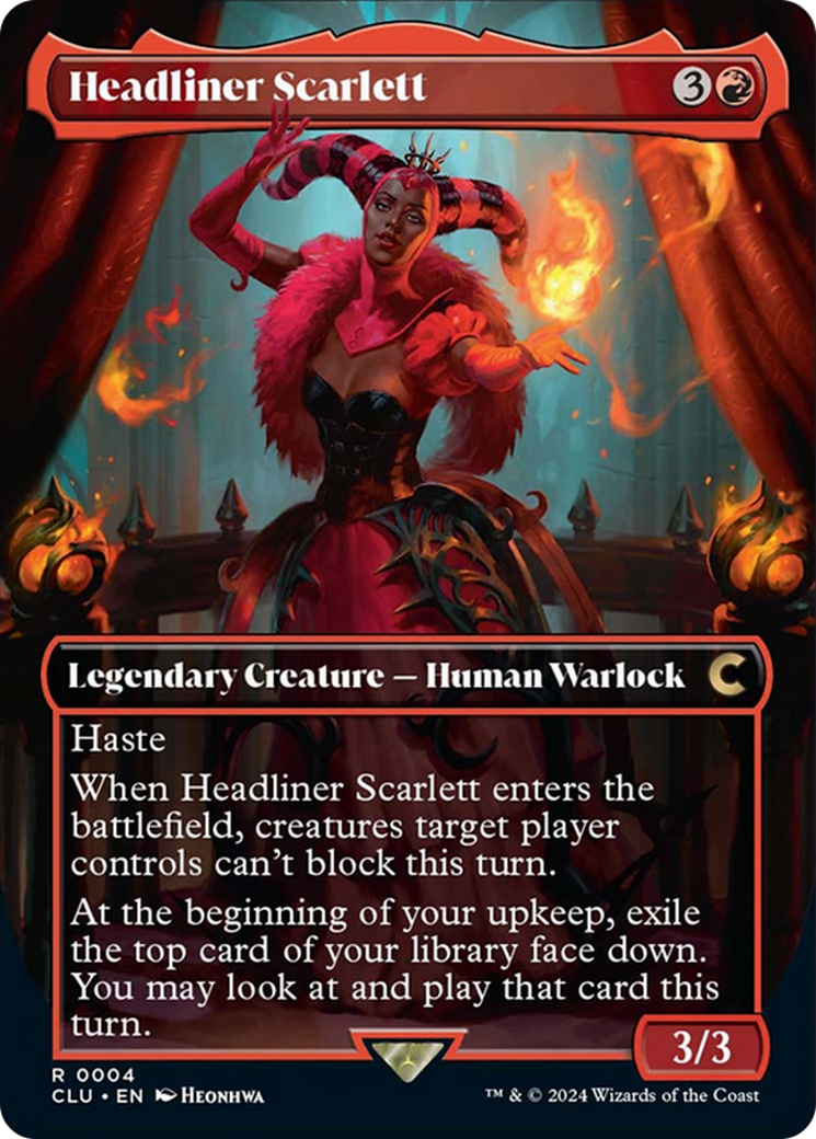 Headliner Scarlett (Borderless) [Ravnica: Clue Edition] | Yard's Games Ltd