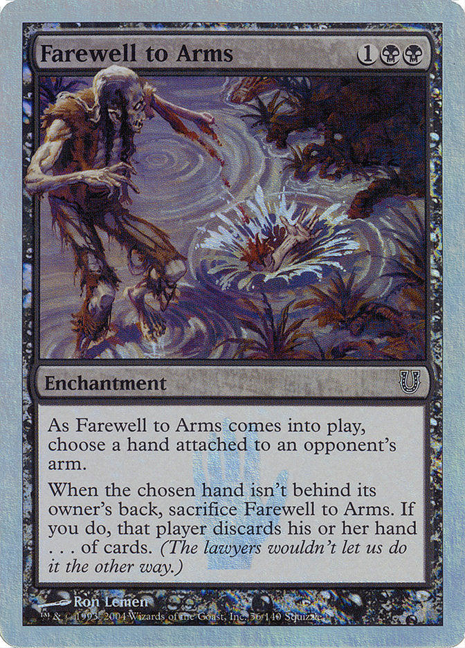 Farewell to Arms (Alternate Foil) [Unhinged] | Yard's Games Ltd