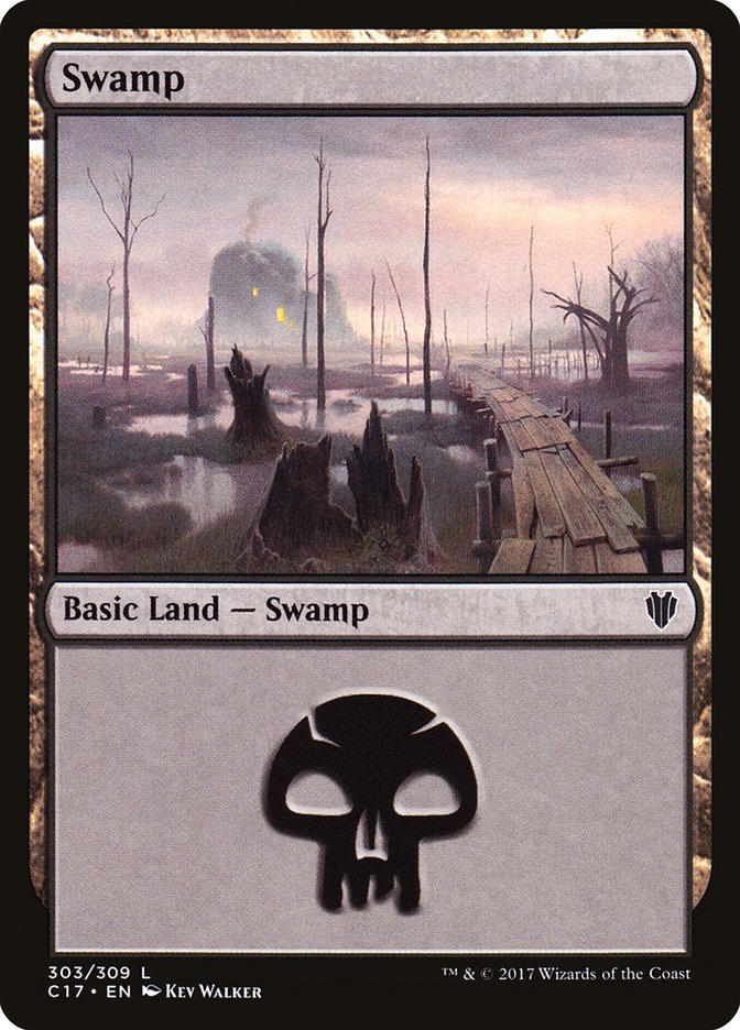 Swamp (303) [Commander 2017] | Yard's Games Ltd