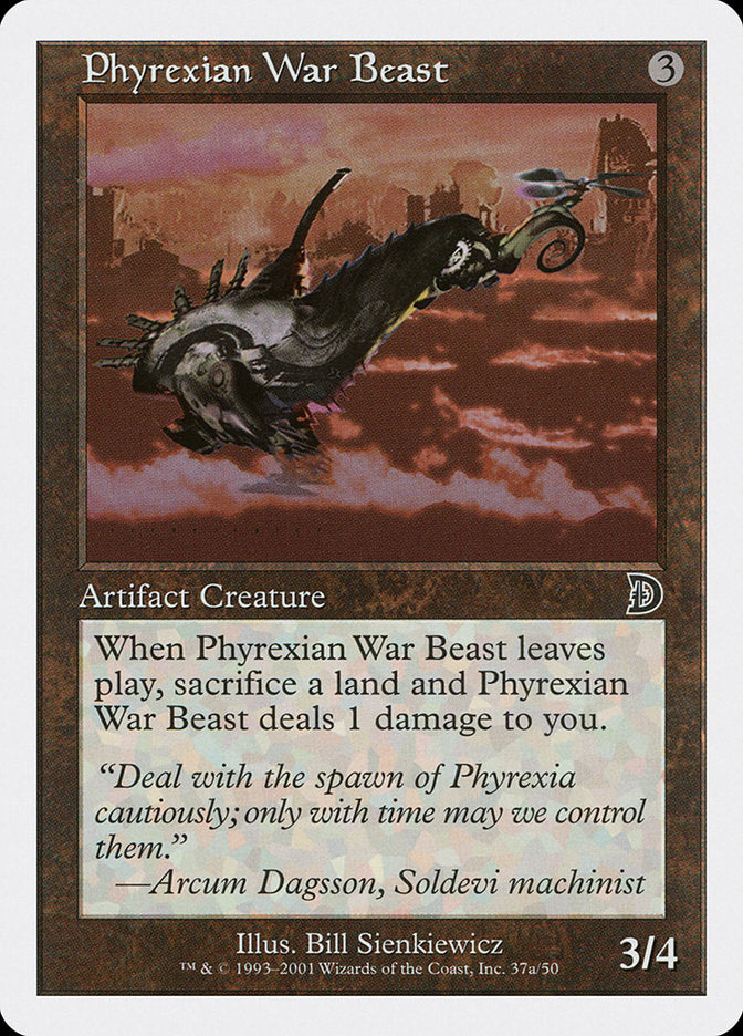 Phyrexian War Beast (Signature on Left) [Deckmasters] | Yard's Games Ltd
