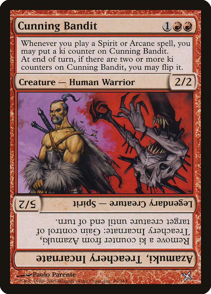 Cunning Bandit // Azamuki, Treachery Incarnate [Betrayers of Kamigawa] | Yard's Games Ltd