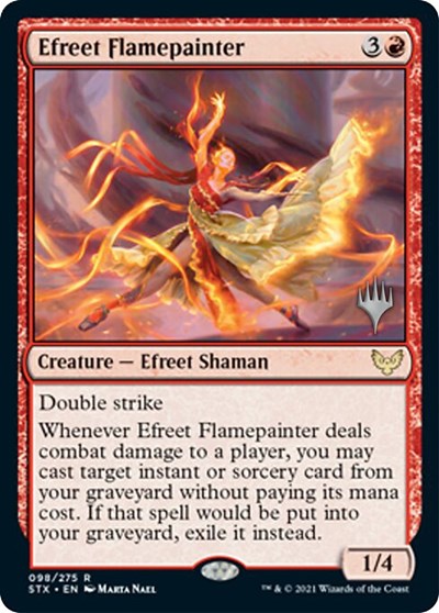 Efreet Flamepainter (Promo Pack) [Strixhaven: School of Mages Promos] | Yard's Games Ltd