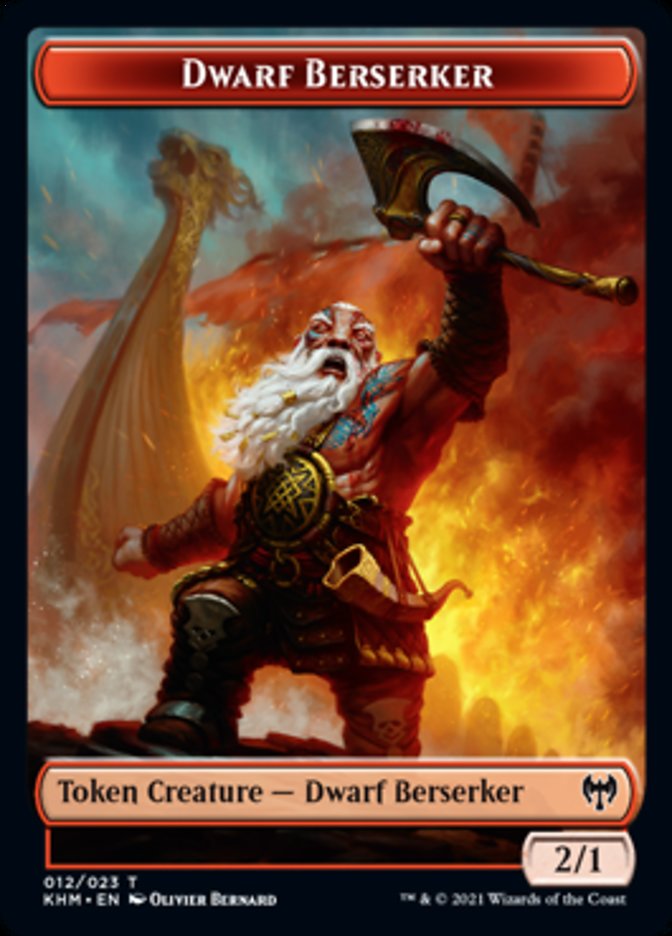 Dwarf Berserker Token [Kaldheim Tokens] | Yard's Games Ltd