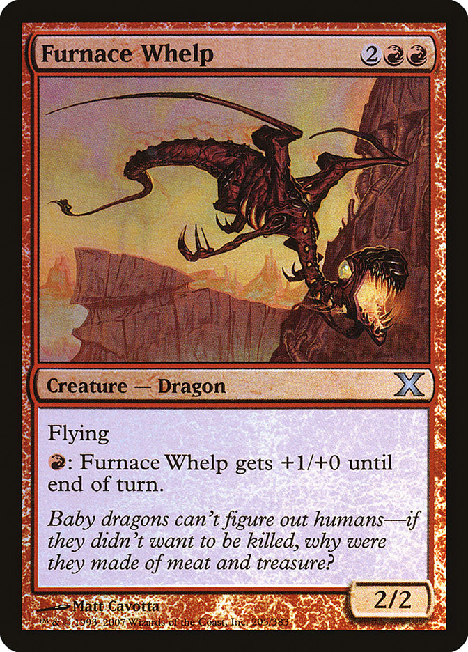 Furnace Whelp (Premium Foil) [Tenth Edition] | Yard's Games Ltd