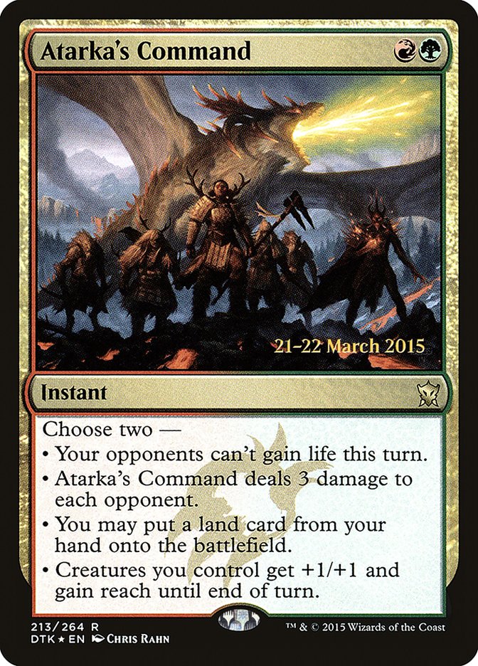 Atarka's Command [Dragons of Tarkir Prerelease Promos] | Yard's Games Ltd