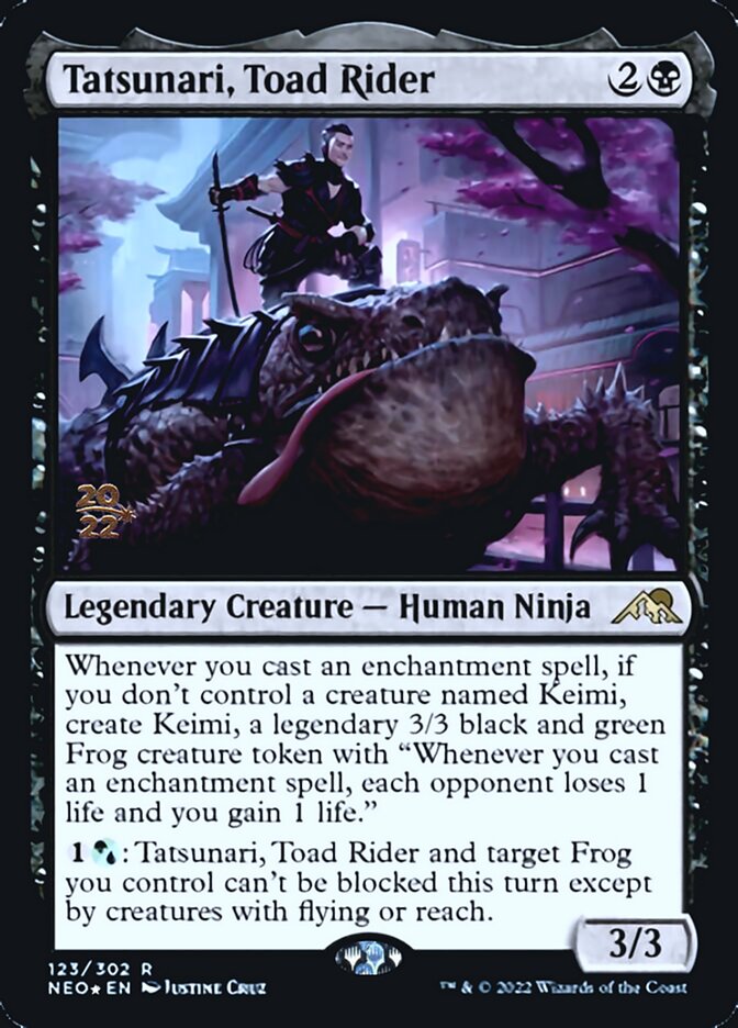 Tatsunari, Toad Rider [Kamigawa: Neon Dynasty Prerelease Promos] | Yard's Games Ltd