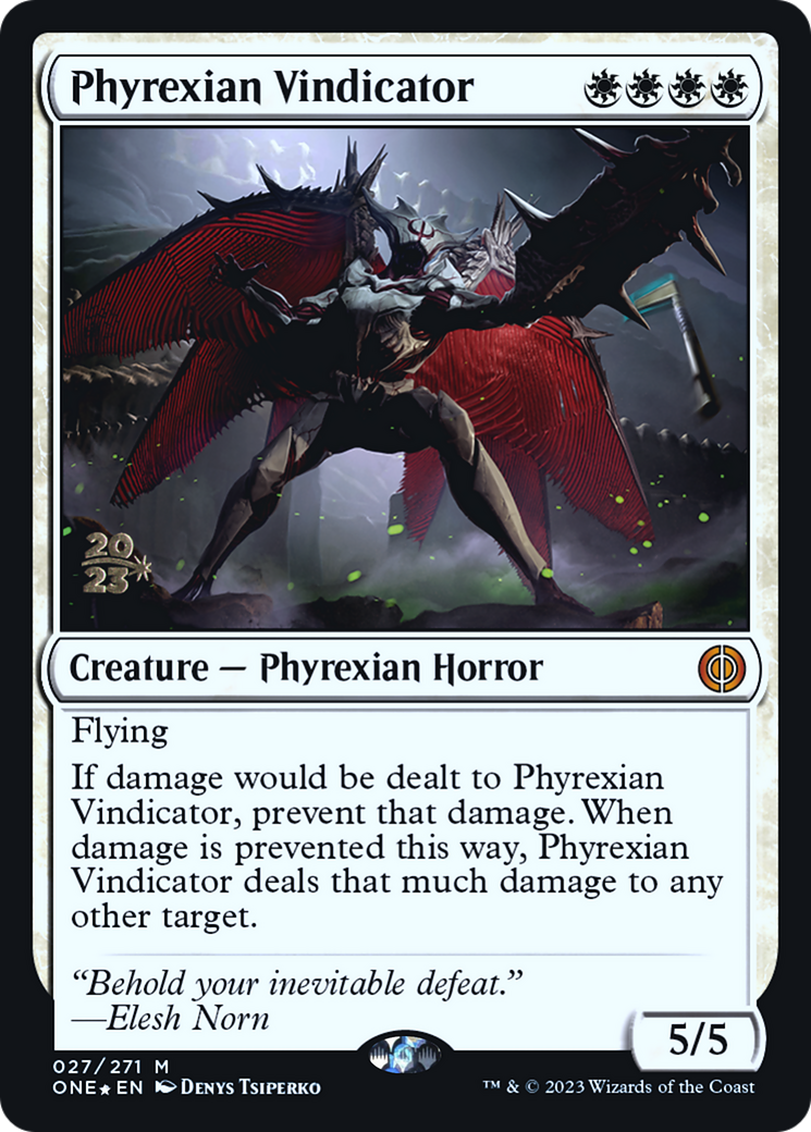 Phyrexian Vindicator [Phyrexia: All Will Be One Prerelease Promos] | Yard's Games Ltd