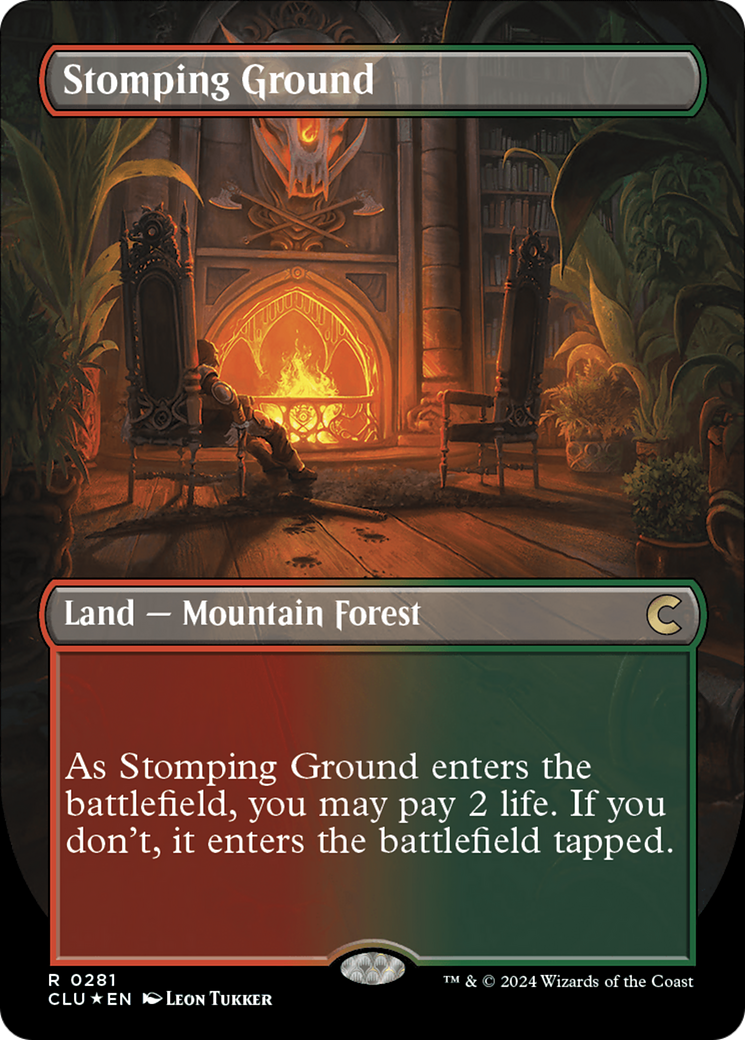 Stomping Ground (Borderless) [Ravnica: Clue Edition] | Yard's Games Ltd