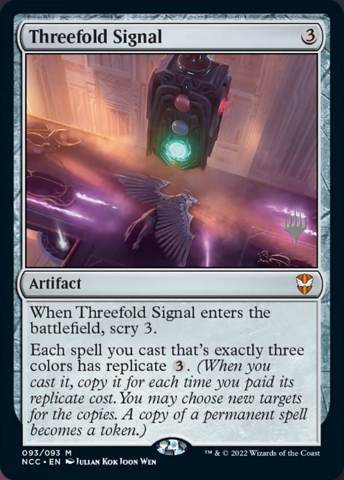 Threefold Signal (Promo Pack) [Streets of New Capenna Commander Promos] | Yard's Games Ltd