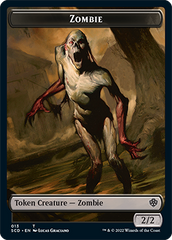 Zombie // Zombie Knight Double-Sided Token [Starter Commander Decks] | Yard's Games Ltd