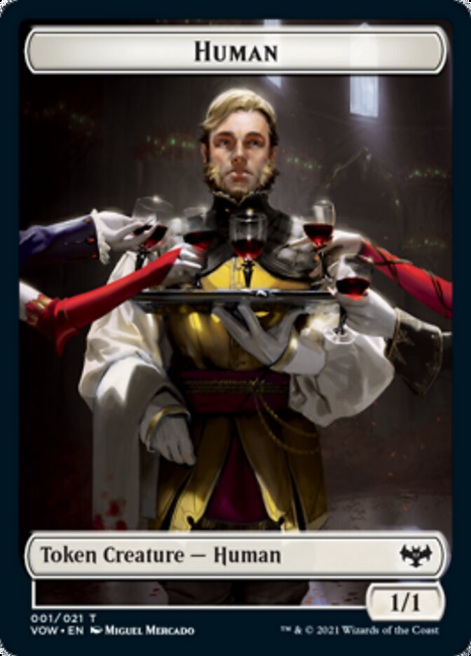 Human (001) // Spirit Cleric Double-Sided Token [Innistrad: Crimson Vow Tokens] | Yard's Games Ltd