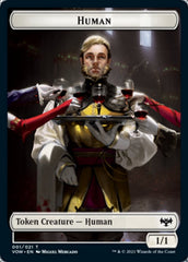 Human (001) // Boar Double-Sided Token [Innistrad: Crimson Vow Tokens] | Yard's Games Ltd