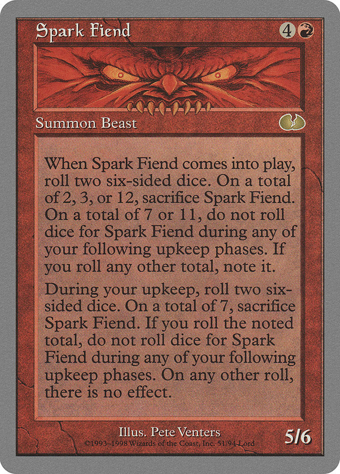 Spark Fiend [Unglued] | Yard's Games Ltd