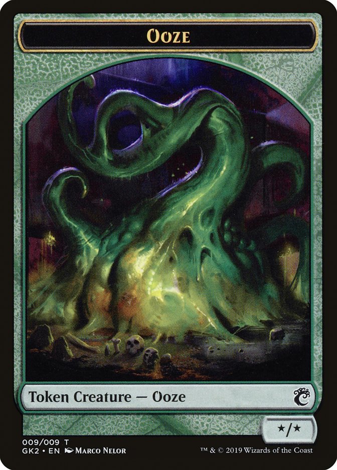 Ooze // Frog Lizard Double-Sided Token [Ravnica Allegiance Guild Kit Tokens] | Yard's Games Ltd