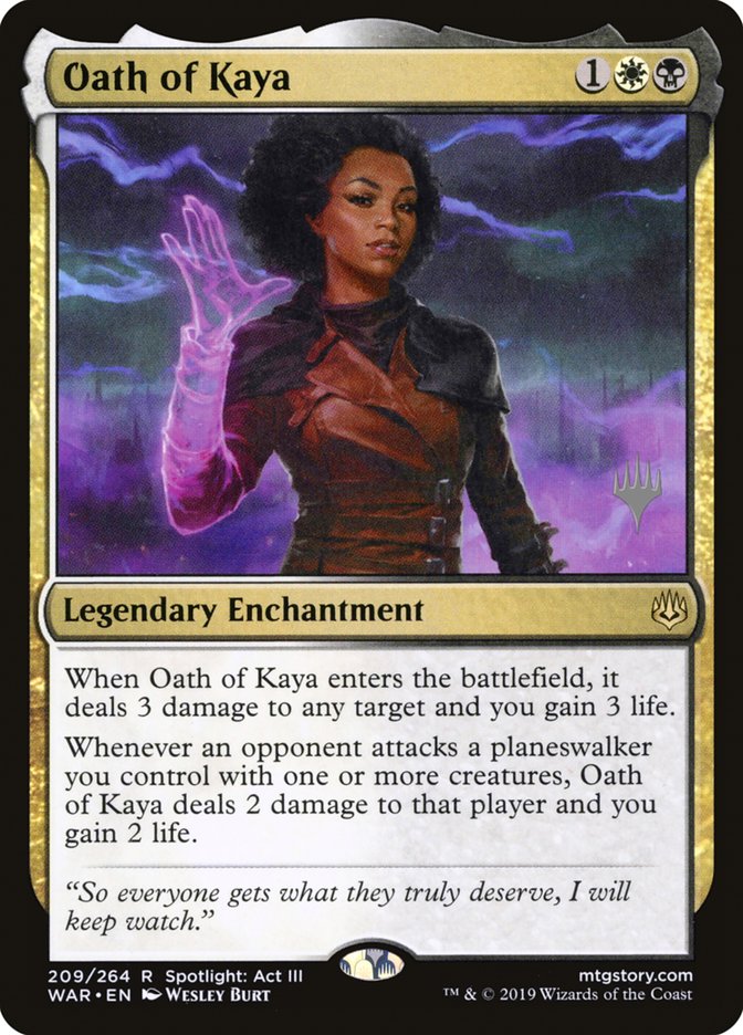 Oath of Kaya (Promo Pack) [War of the Spark Promos] | Yard's Games Ltd