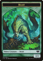 Elf Druid // Beast (020/036) Double-Sided Token [Commander 2014 Tokens] | Yard's Games Ltd