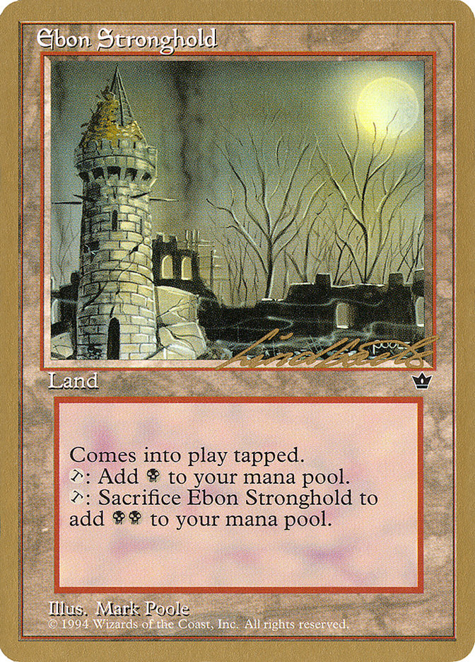 Ebon Stronghold (Leon Lindback) [Pro Tour Collector Set] | Yard's Games Ltd