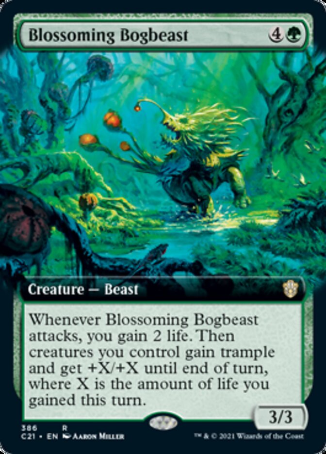 Blossoming Bogbeast (Extended Art) [Commander 2021] | Yard's Games Ltd