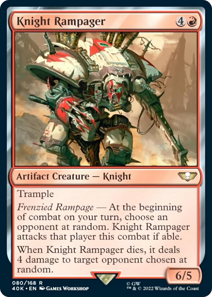 Knight Rampager (Surge Foil) [Warhammer 40,000] | Yard's Games Ltd