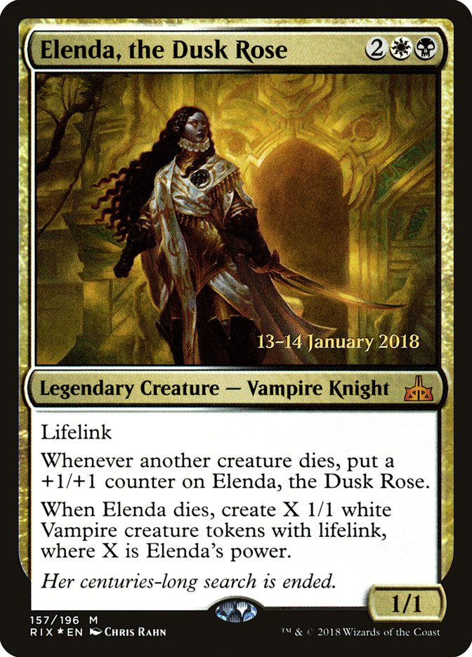 Elenda, the Dusk Rose [Rivals of Ixalan Prerelease Promos] | Yard's Games Ltd