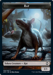 Rat // Zombie Double-Sided Token [Dungeons & Dragons: Adventures in the Forgotten Realms Commander Tokens] | Yard's Games Ltd