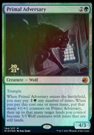 Primal Adversary [Innistrad: Midnight Hunt Prerelease Promos] | Yard's Games Ltd