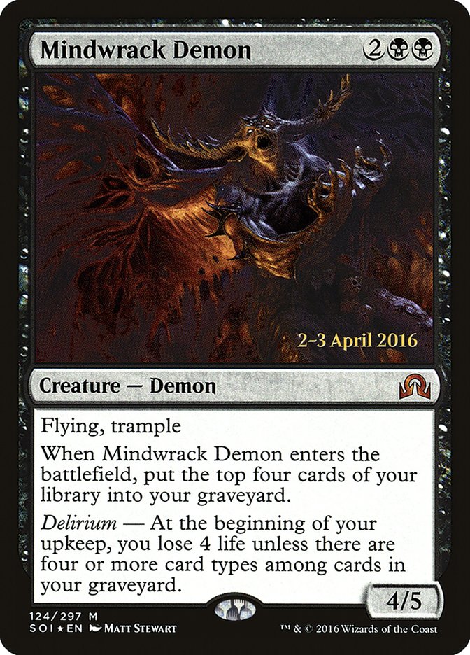 Mindwrack Demon [Shadows over Innistrad Prerelease Promos] | Yard's Games Ltd