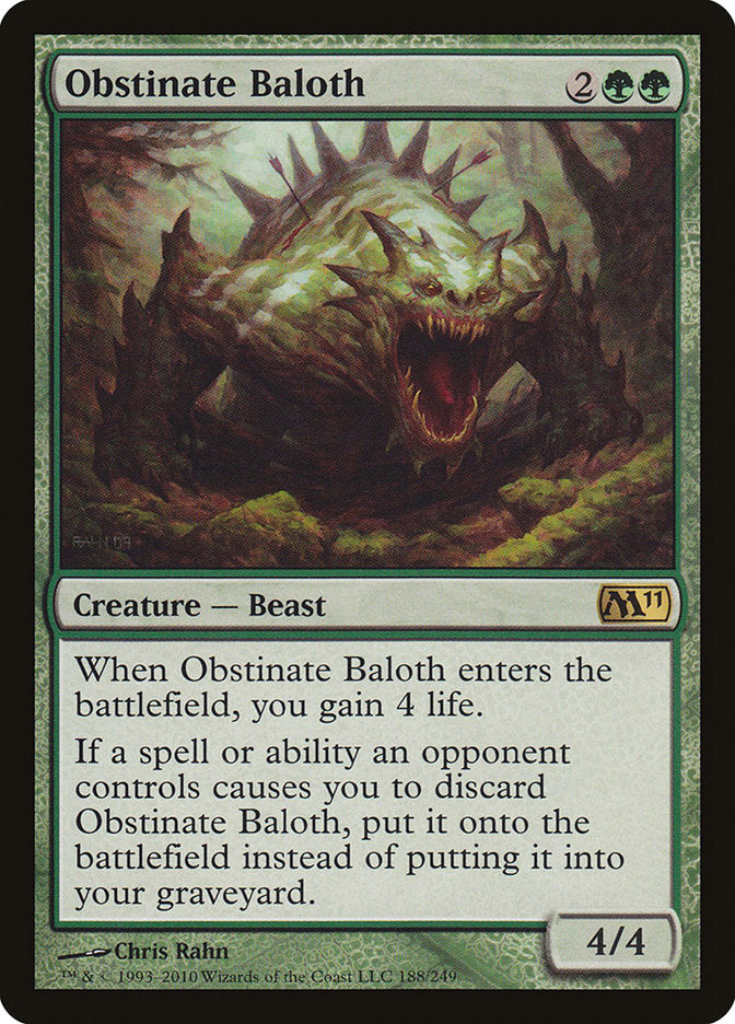 Obstinate Baloth [Magic 2011] | Yard's Games Ltd