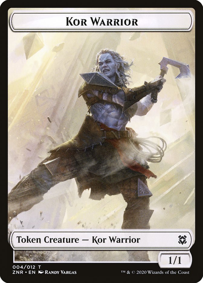 Construct // Kor Warrior Double-Sided Token [Zendikar Rising Tokens] | Yard's Games Ltd