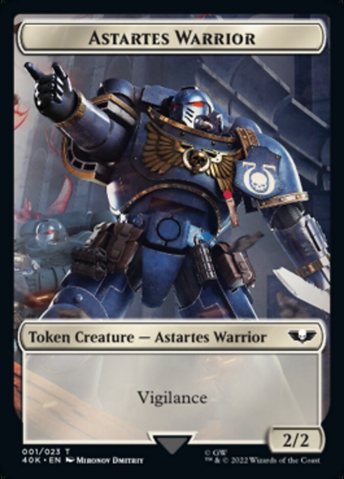 Astartes Warrior (001) // Robot Double-Sided Token [Warhammer 40,000 Tokens] | Yard's Games Ltd