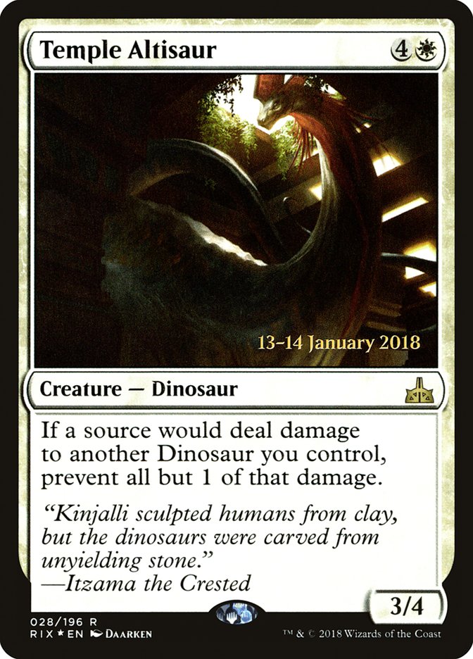 Temple Altisaur [Rivals of Ixalan Prerelease Promos] | Yard's Games Ltd